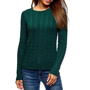 Oodji Textured Cable Knit Pullover Sweater XS